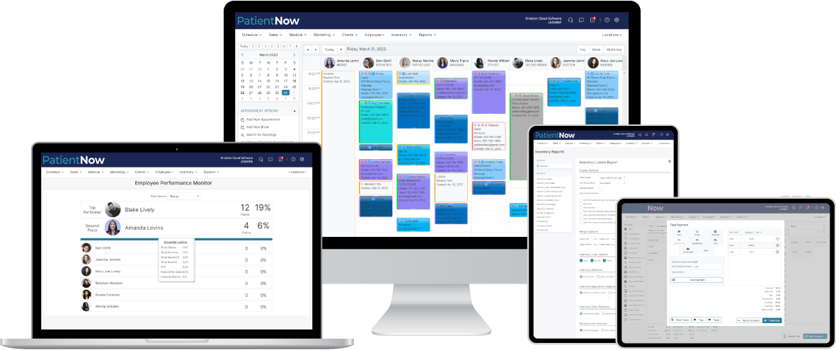 Photo of Envision Software Interface Across Different Devices 