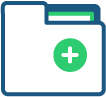 Icon of Patient File with Plus Sign