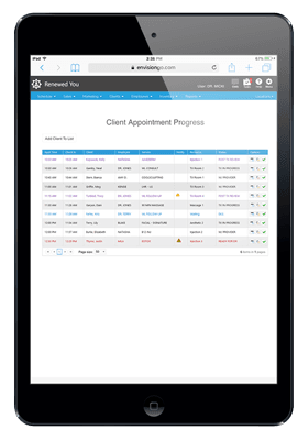 Photo of Example of Software Client Appointment Progress